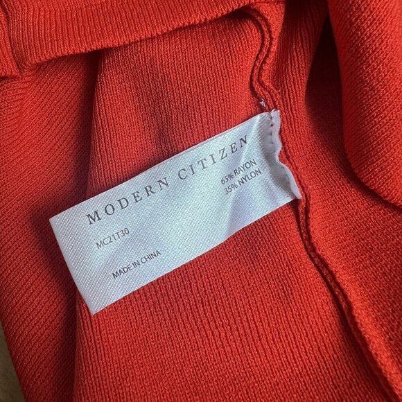 Modern Citizen Tank Top Knit Red Round Neck Sleeveless Rayon Size Large‎ - Picture 10 of 12